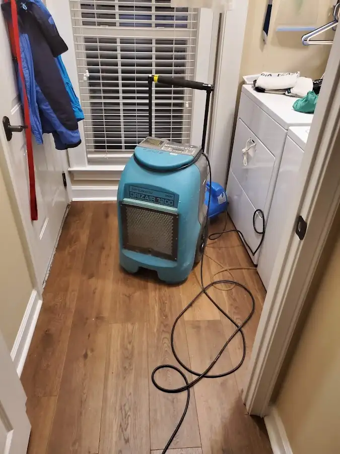 Commercial dehumidifier deployed for Flood Damage Cleanup in Teaneck